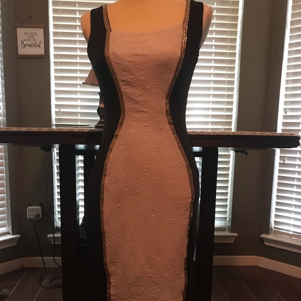 JAK Black and cream dress. FINAL PRICE!! - Picture 2 of 8